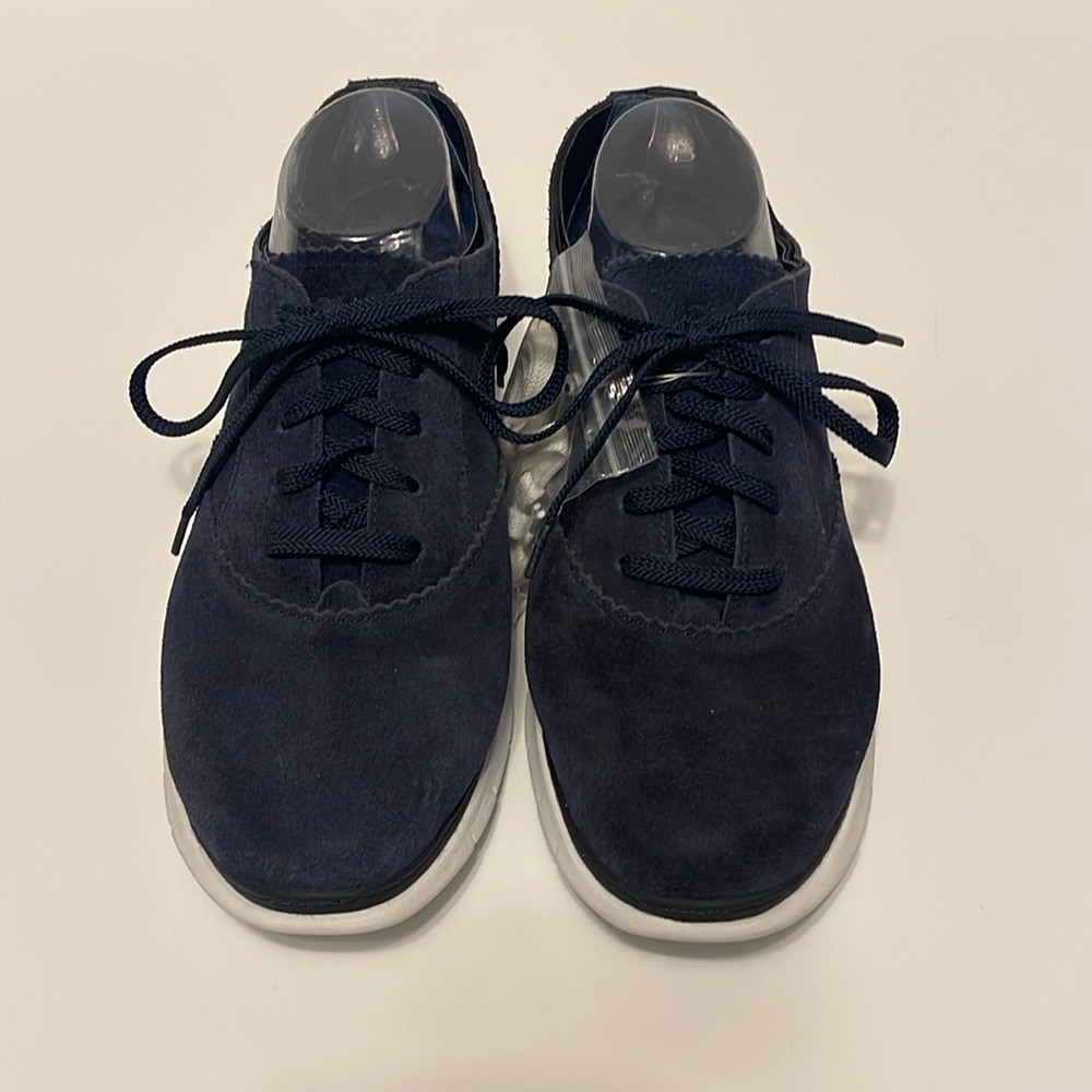 Vionic 355 Taylor Blue Suede Lace Up Sneakers Women’s 9 Wide Comfort Shoes